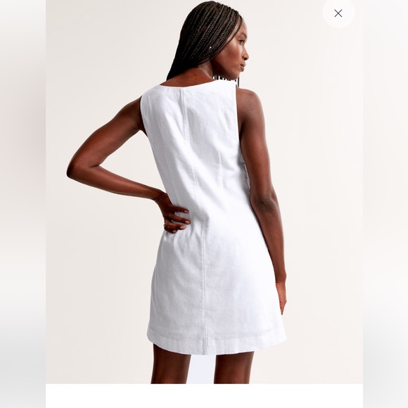 Linen-Blend Shift Mini Dress - Picture 4 of 4